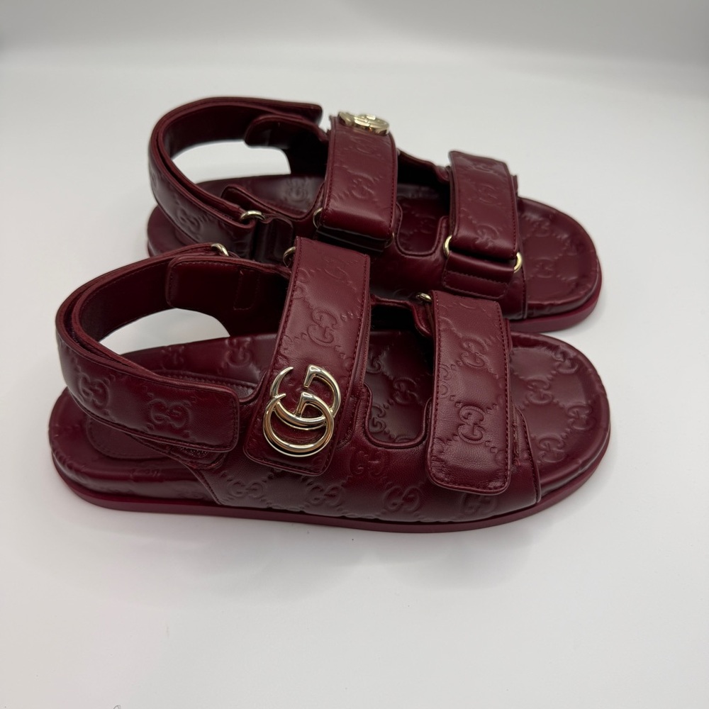 NWT Gucci Dad Sandals with Gold Accents size 38 fit for 8-8.5 US - Picture 3 of 8